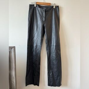 BEBE Genuine Leather Pants - Black (size 8)